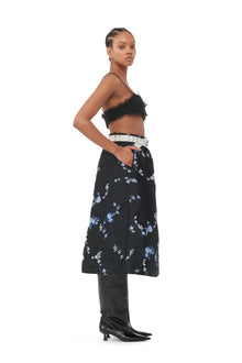 Cotton Suiting Strap Top | Black