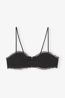 Cotton Suiting Strap Top | Black