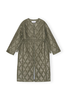 Shiny Quilt Long Coat | Kalamata