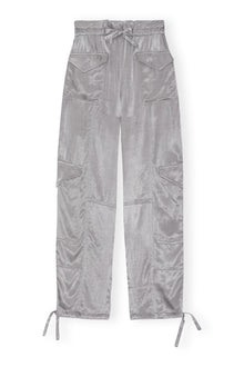 Washed Satin Pants | Frost Gray