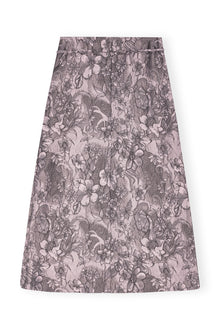 Rippled Jacquard Long Slit Skirt | Black Lotus