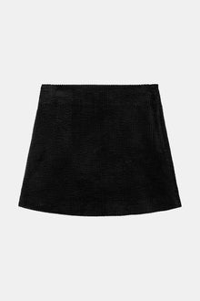 Corduroy Mini Skirt | Black