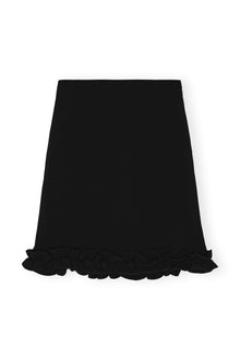 Bonded Crepe Skirt | Black