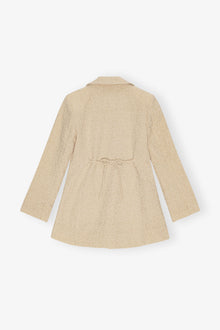 Textured Suiting Tie String Blazer | Oyster Gray