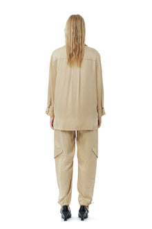 Washed Satin Shirt | Safari