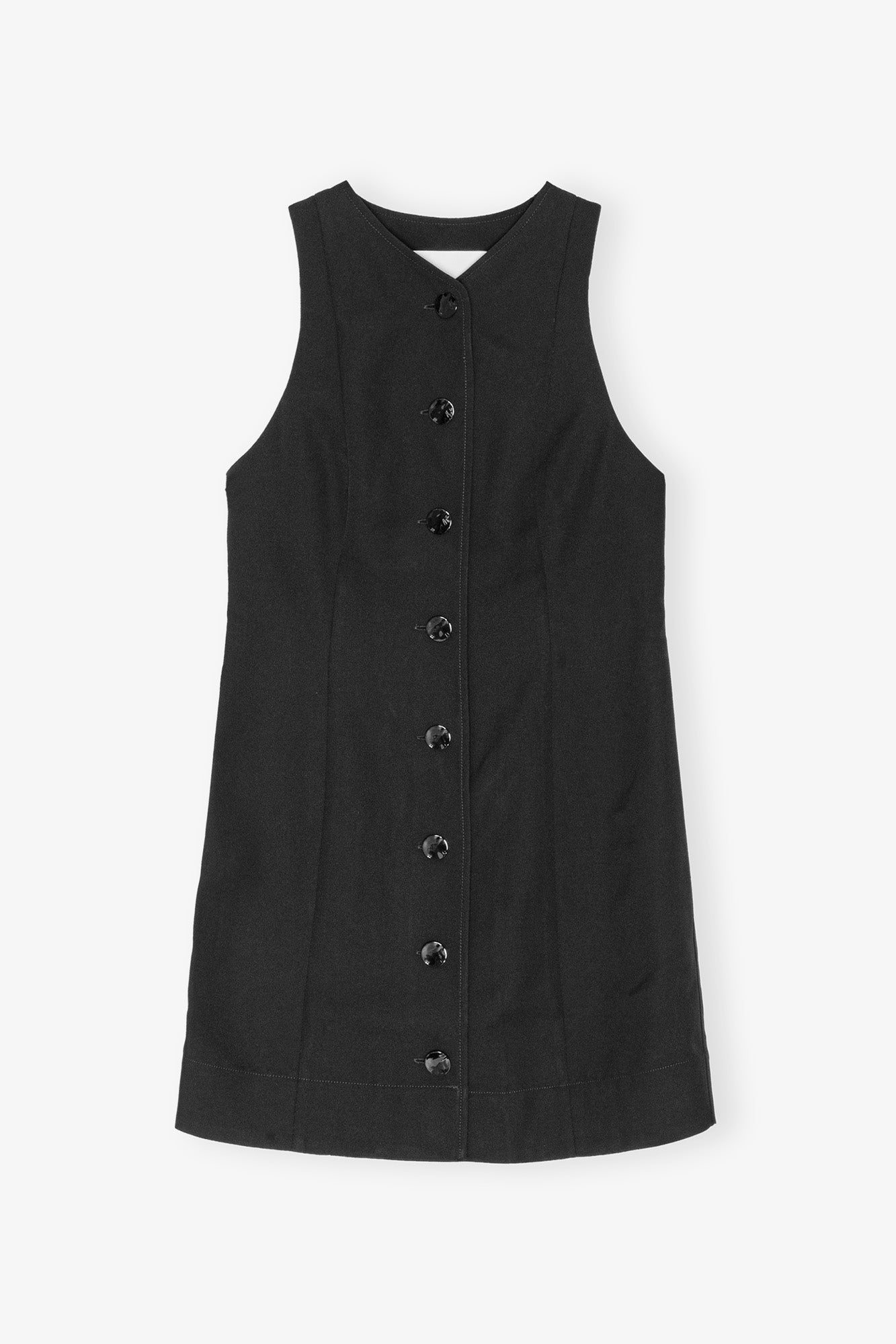 Light Twill Suiting Mini Dress | Black