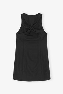 Light Twill Suiting Mini Dress | Black