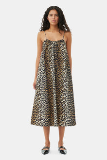 Midi Strap Dress | Leopard