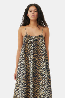 Midi Strap Dress | Leopard