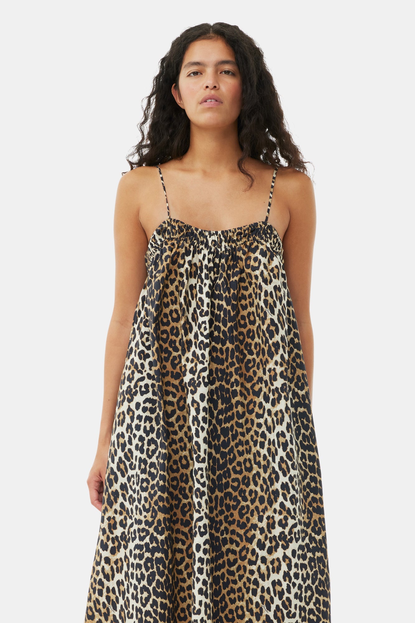 Midi Strap Dress | Leopard
