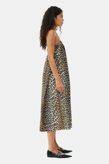 Midi Strap Dress | Leopard