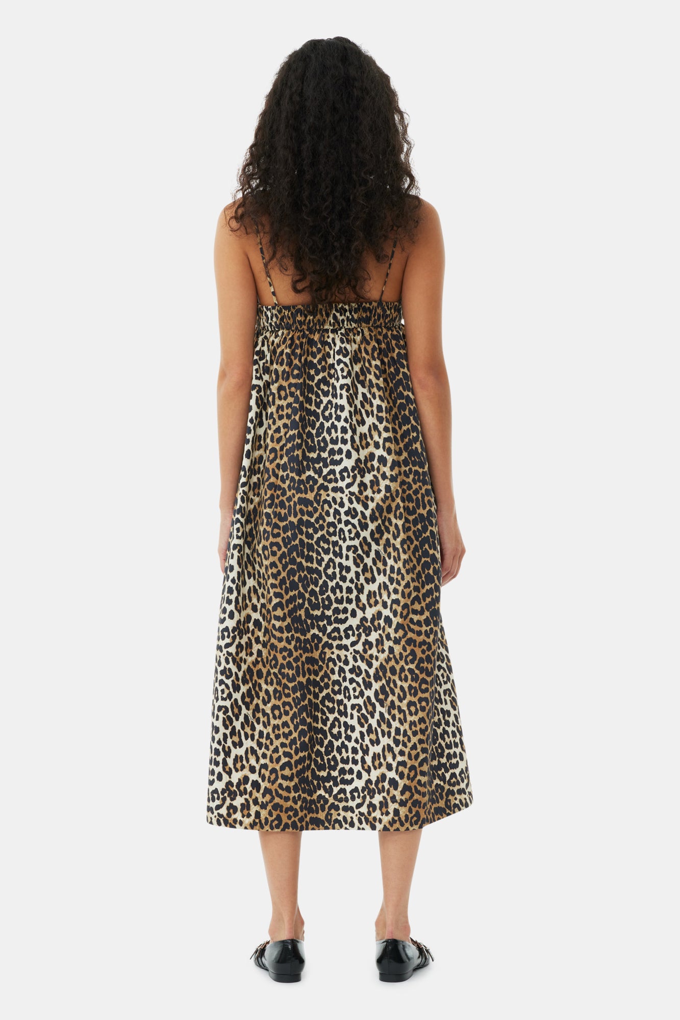 Midi Strap Dress | Leopard