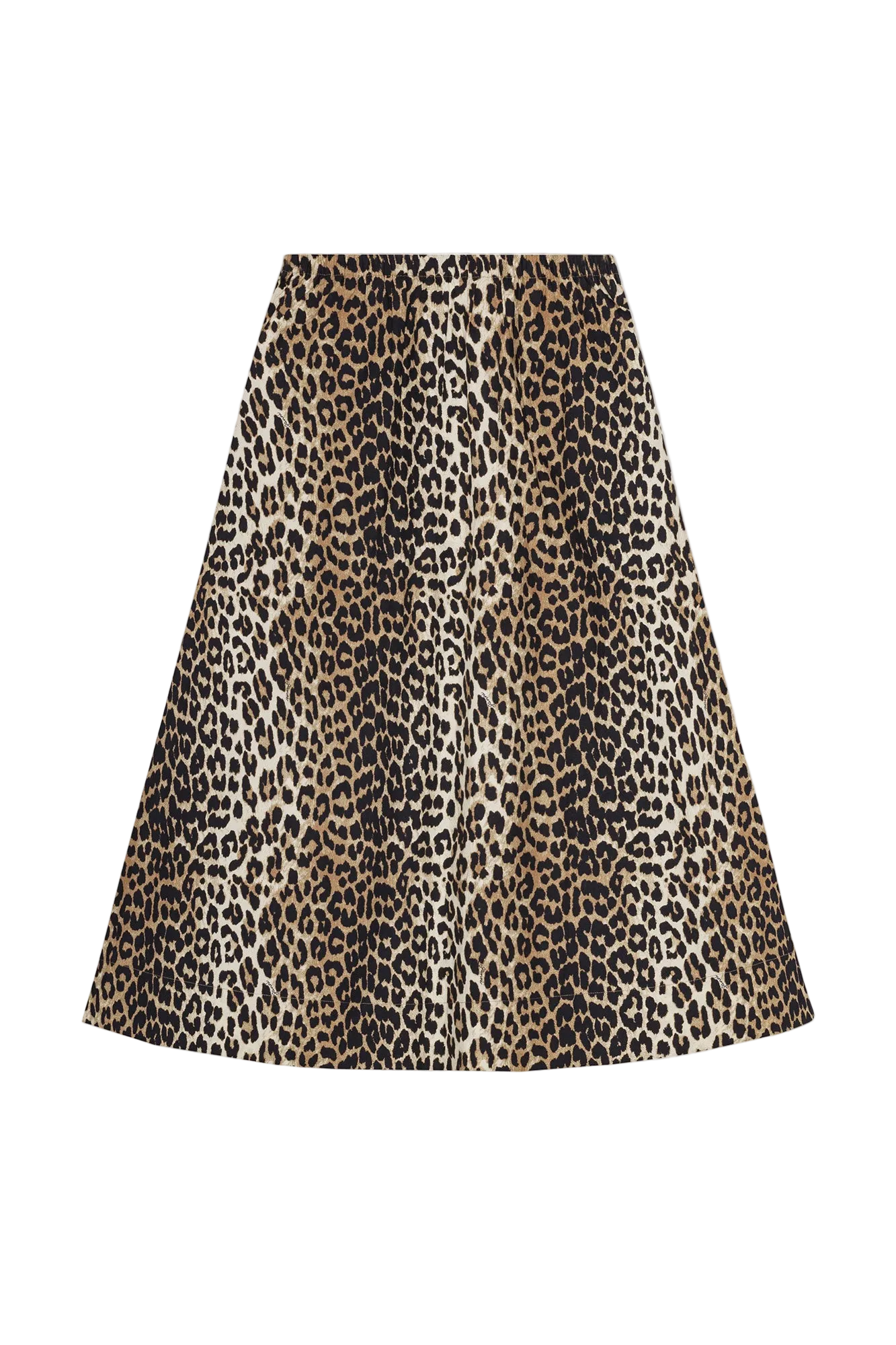 Printed Elasticated Maxi Skirt | Leopard