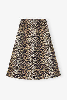 Printed Elasticated Maxi Skirt | Leopard