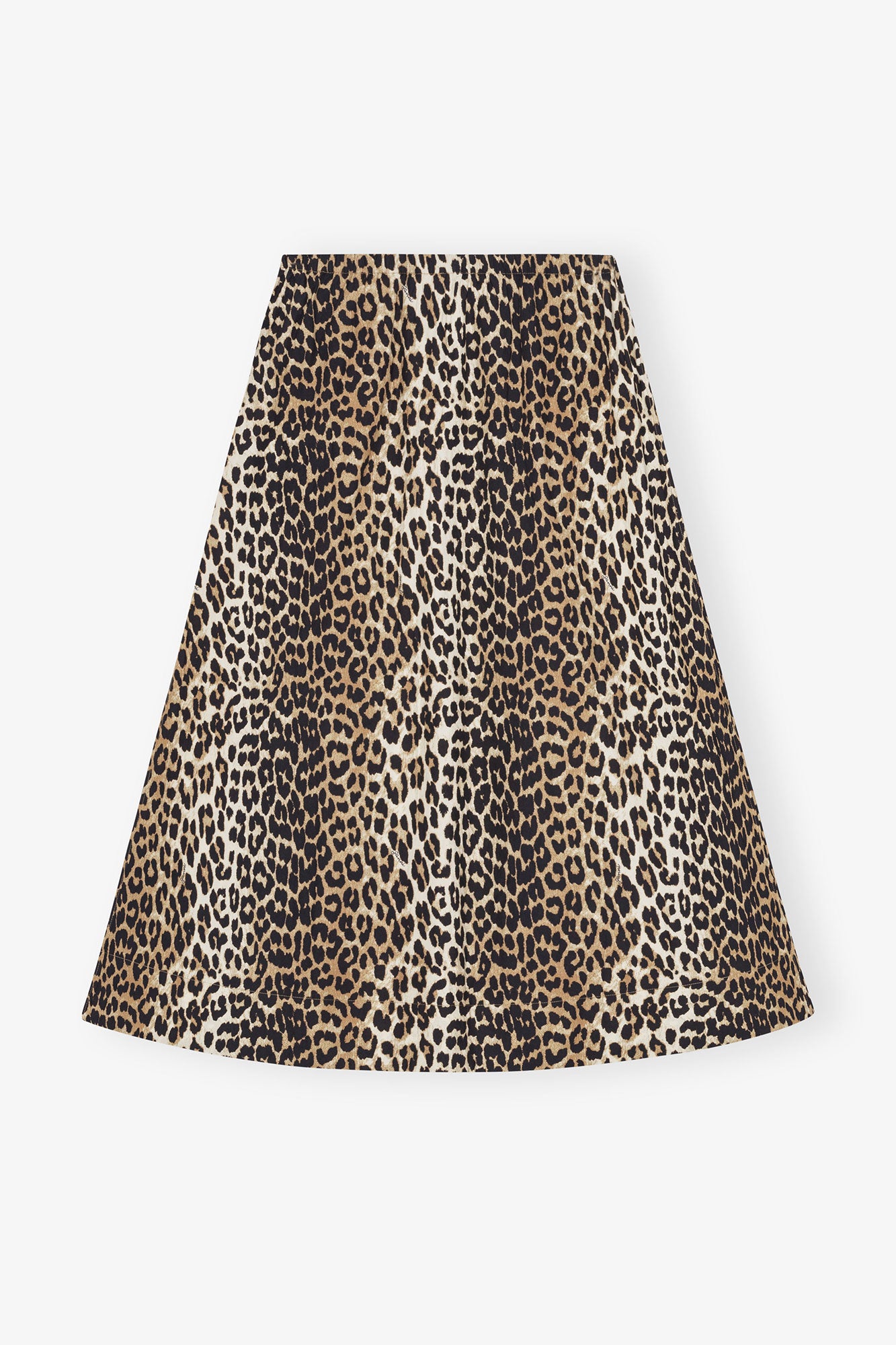 Printed Elasticated Maxi Skirt | Leopard