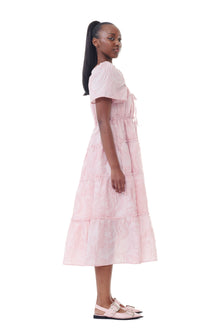 Textured Cloque Layer Dress | Bleached Mauve