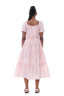 Textured Cloque Layer Dress | Bleached Mauve