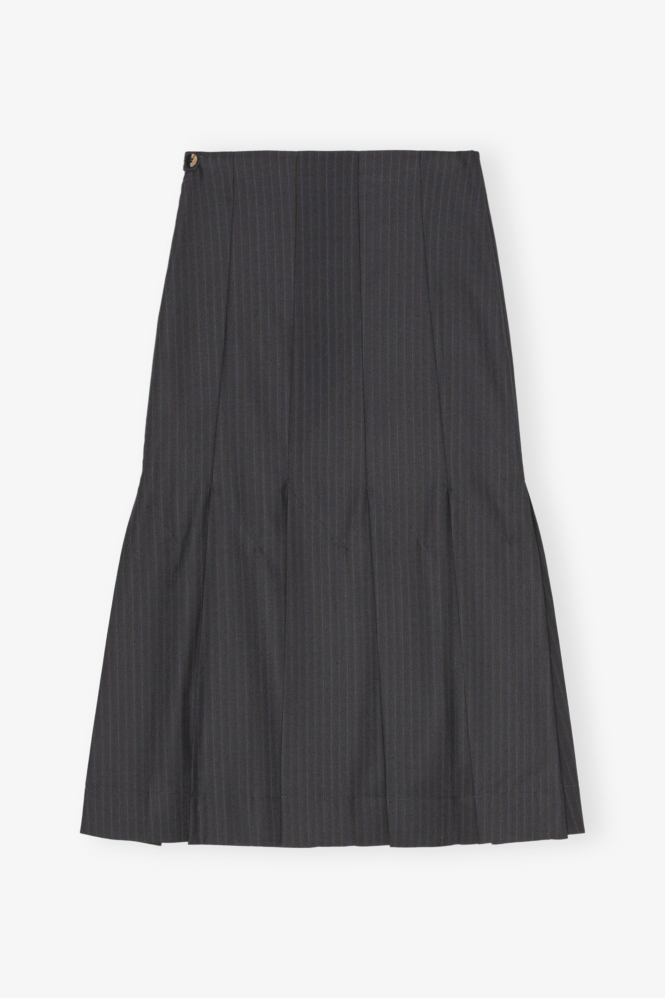 Stripe Suiting Midi Skirt | Phantom