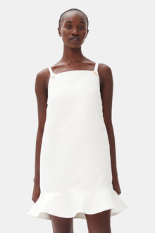 Duchesse Satin Mini Dress | Egret