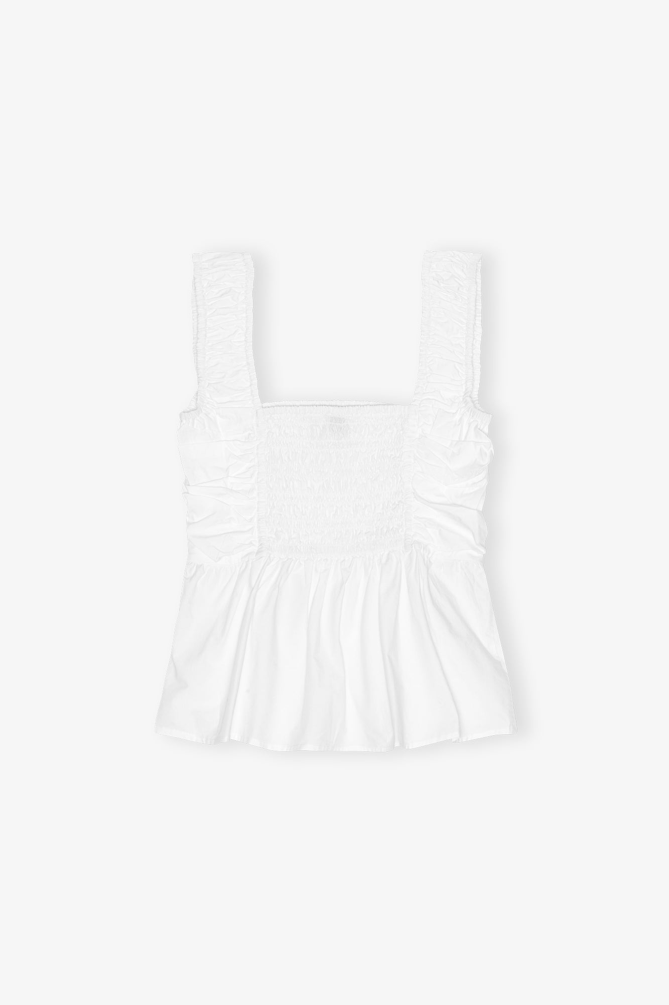 Cotton Poplin Smock Top | Bright White