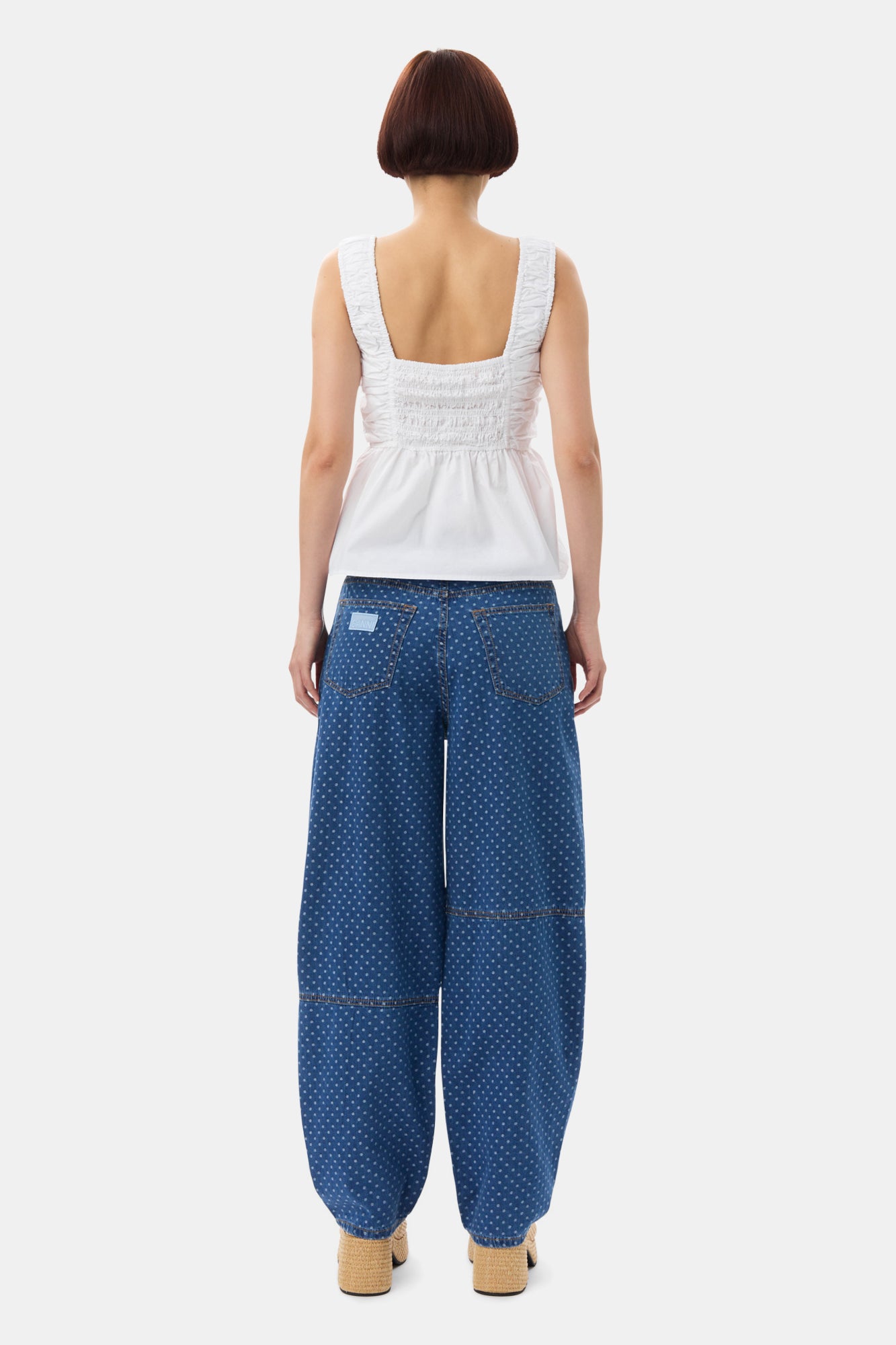 Cotton Poplin Smock Top | Bright White