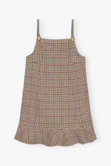 Check Wool Mix Mini Dress | Tiger's Eye