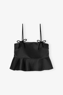 Duchesse Satin Top | Black