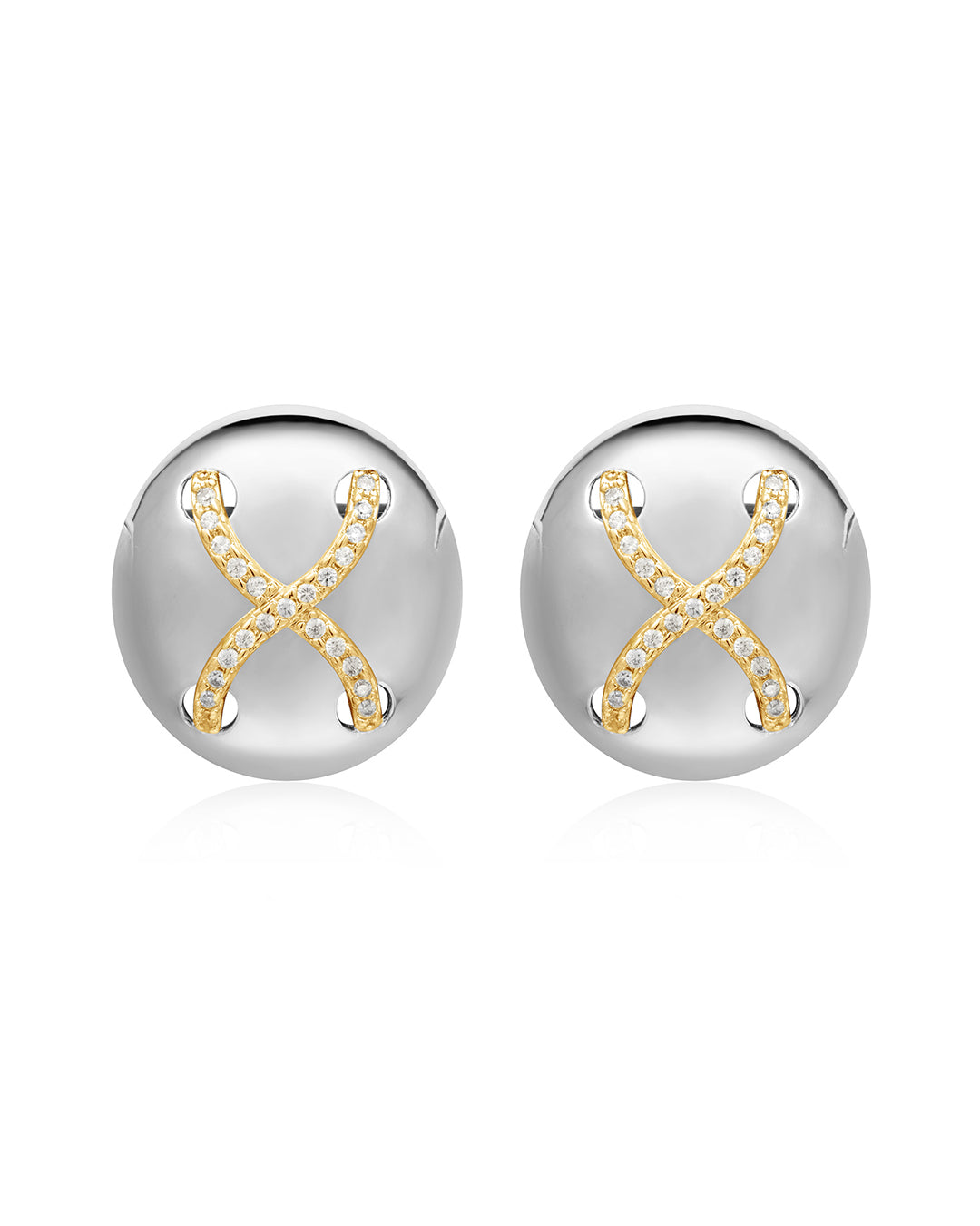Mariner Cross Studs | Silver | Cubic Zirconia