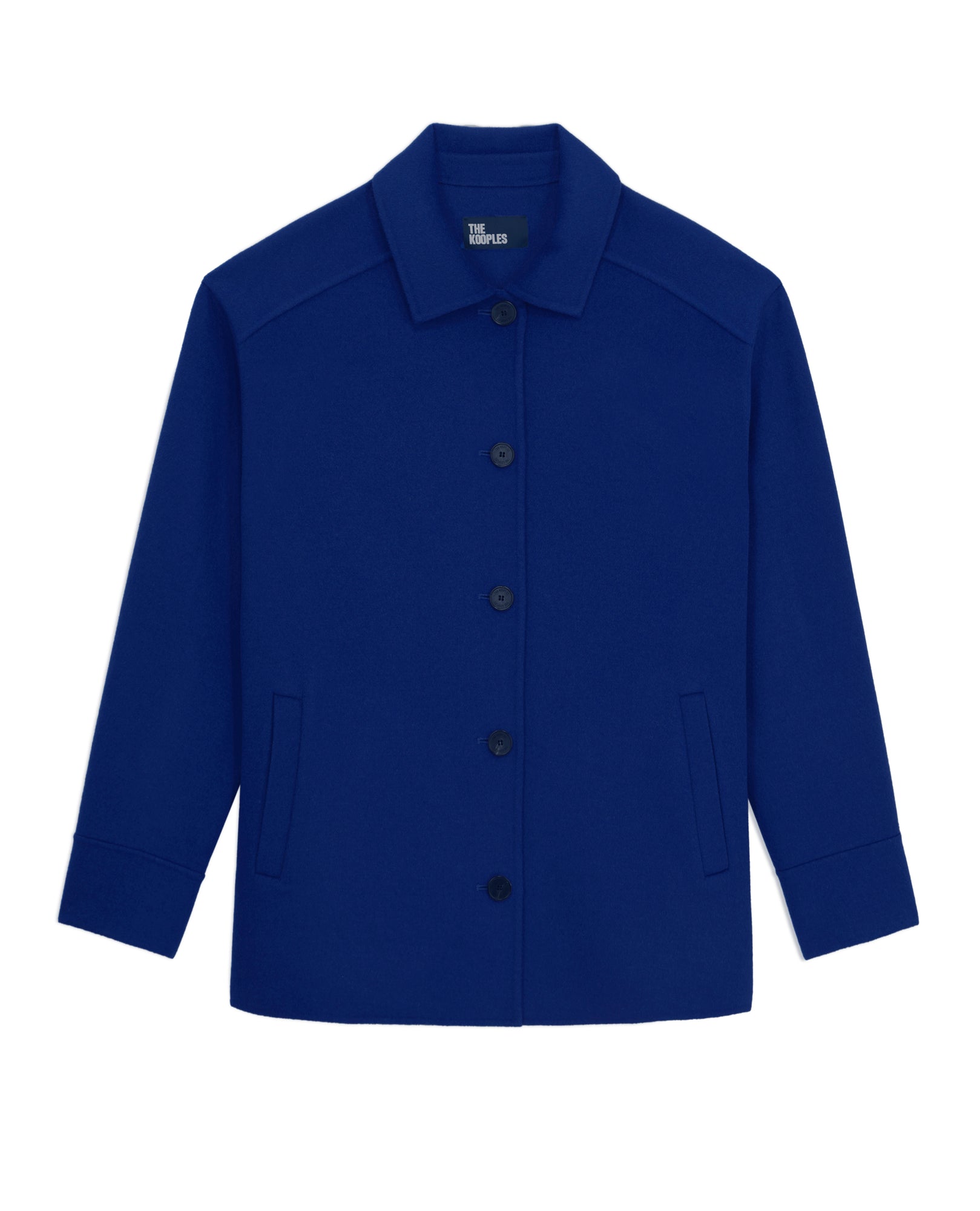 Wool-Blend Overshirt Jacket | Women | Medium Blue