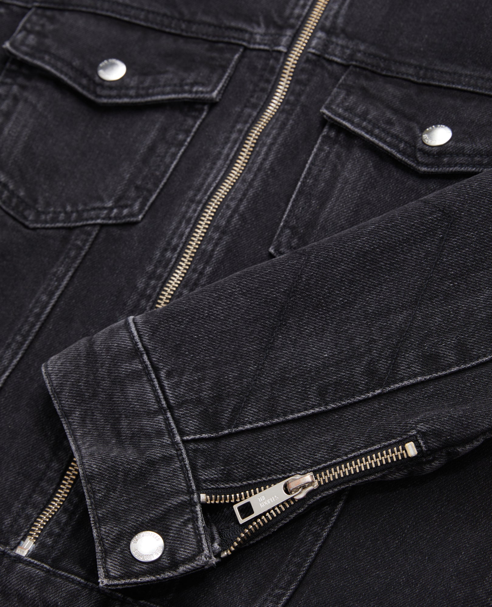 Denim Biker Jacket | Women | Black Washed