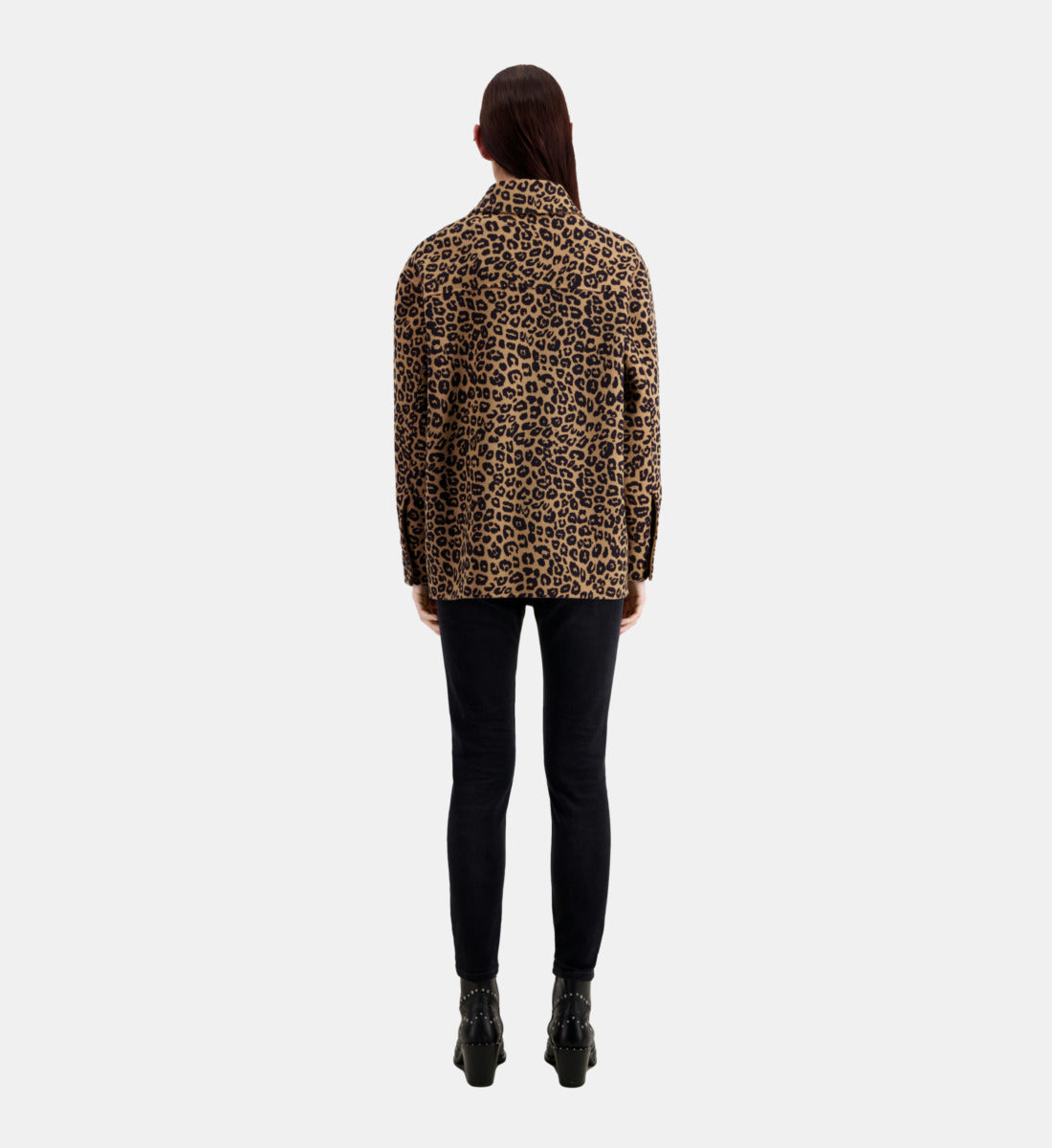 Overshirt Jacket In Wool Blend | Women | Leopard