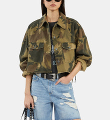 Short Denim Jacket | Women | Camouflage