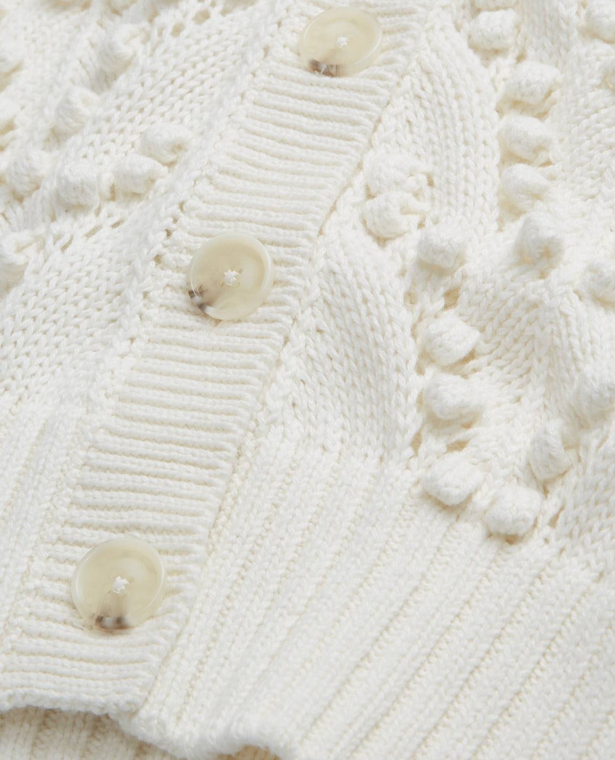 Open Knit Cardigan | Women | Ecru