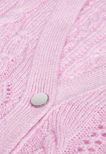 Cable-Knit Wool-Blend Cardigan | Women | Pink