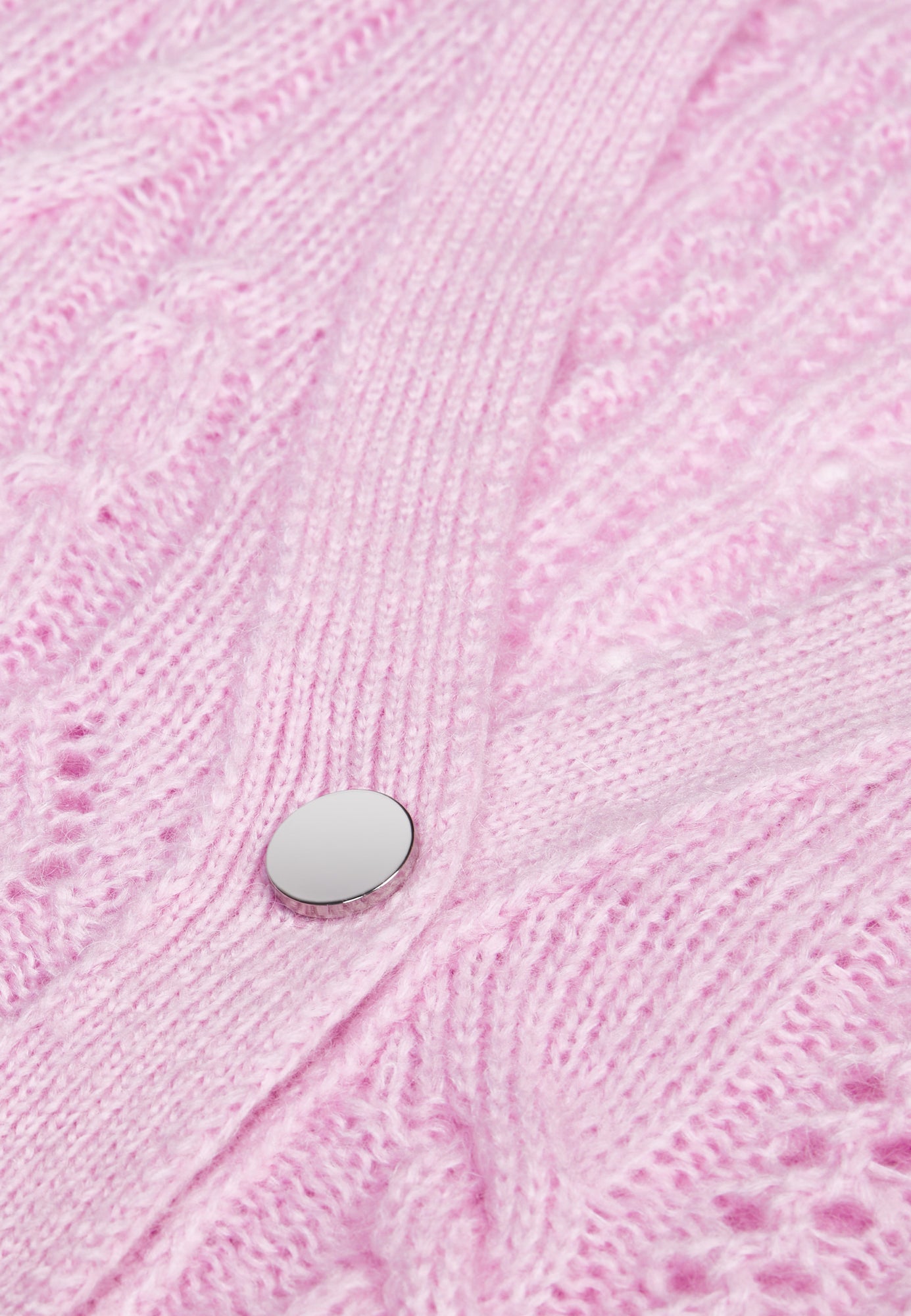 Cable-Knit Wool-Blend Cardigan | Women | Pink