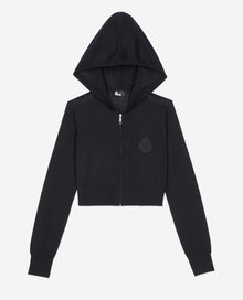 Wool Hooded Cardigan | Women | Black