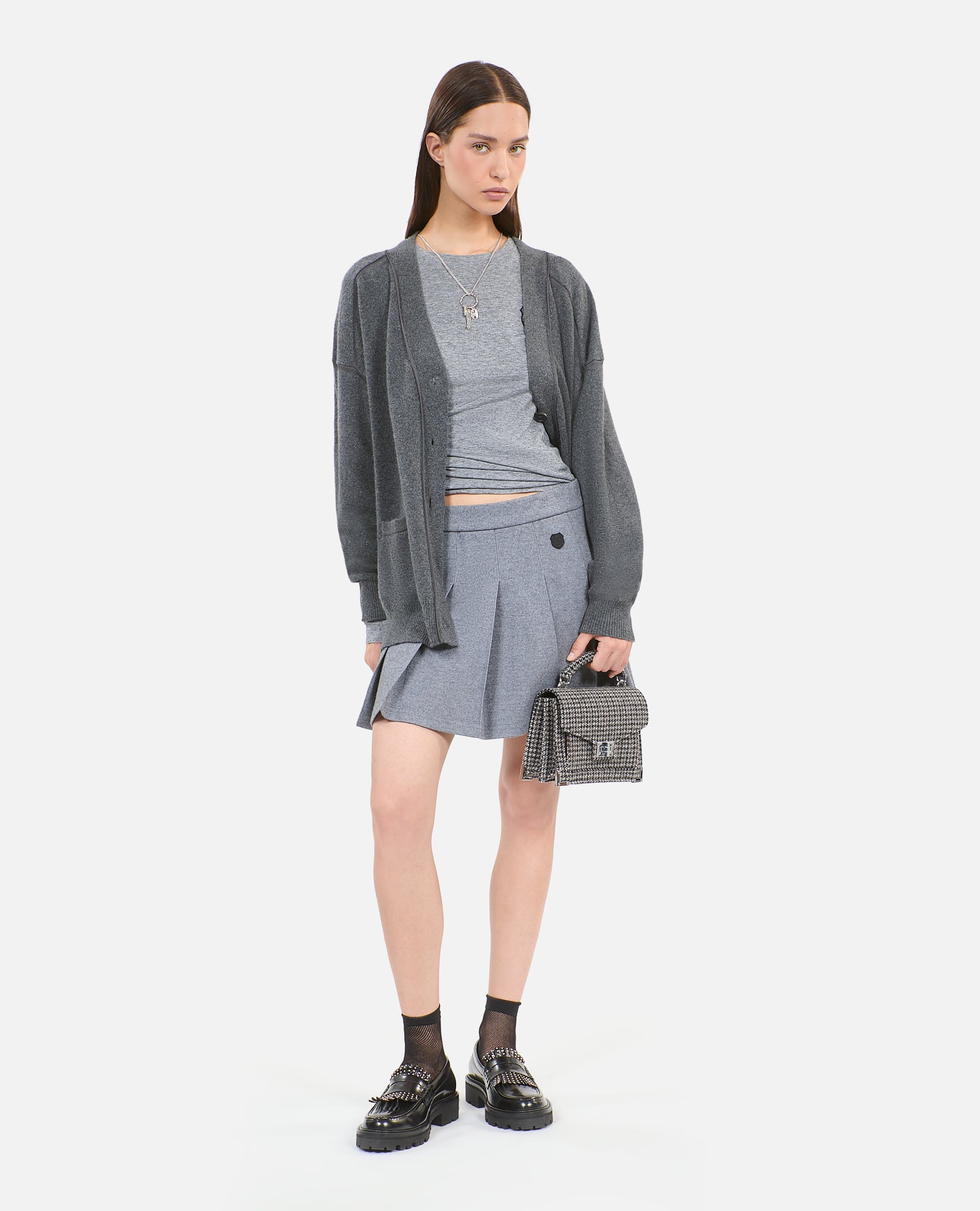 Grey Cashmere Cardigan | Women | Anthracite Melange