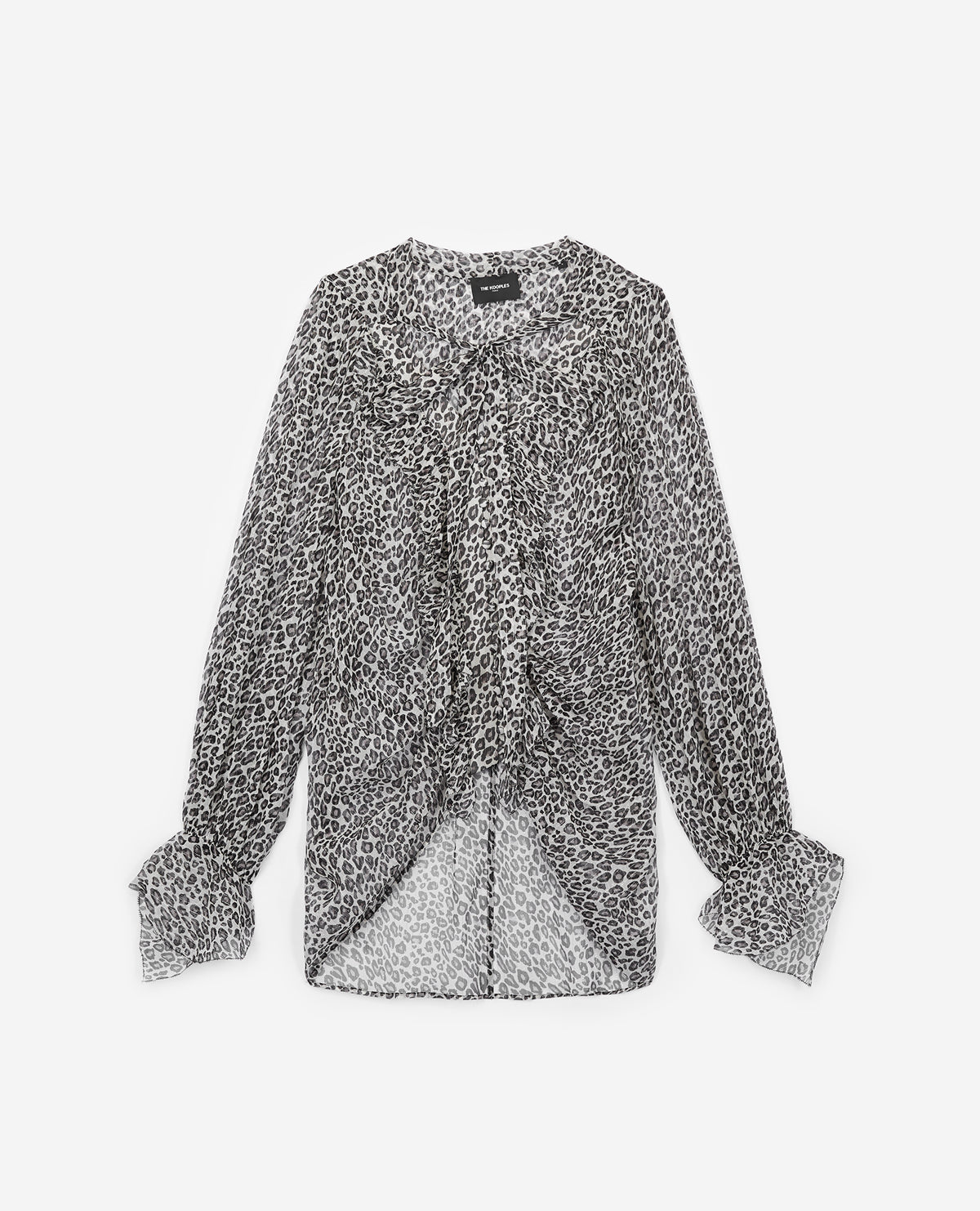 Silk Shirt With Leopard | Women | Grey