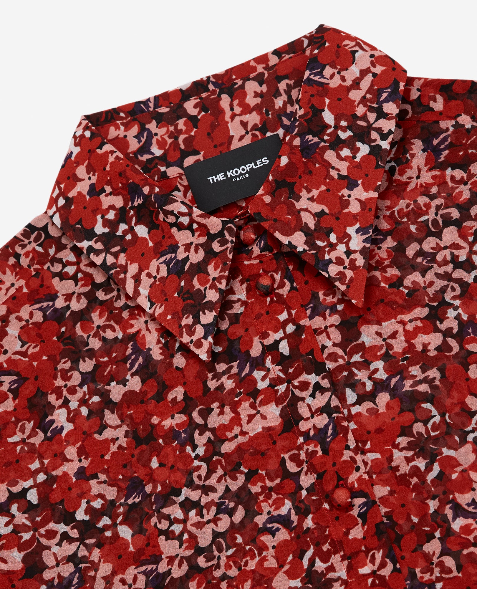 Classic Shirt With Floral Print | Women | Red