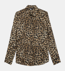 Print Silk Shirt | Women | Leopard