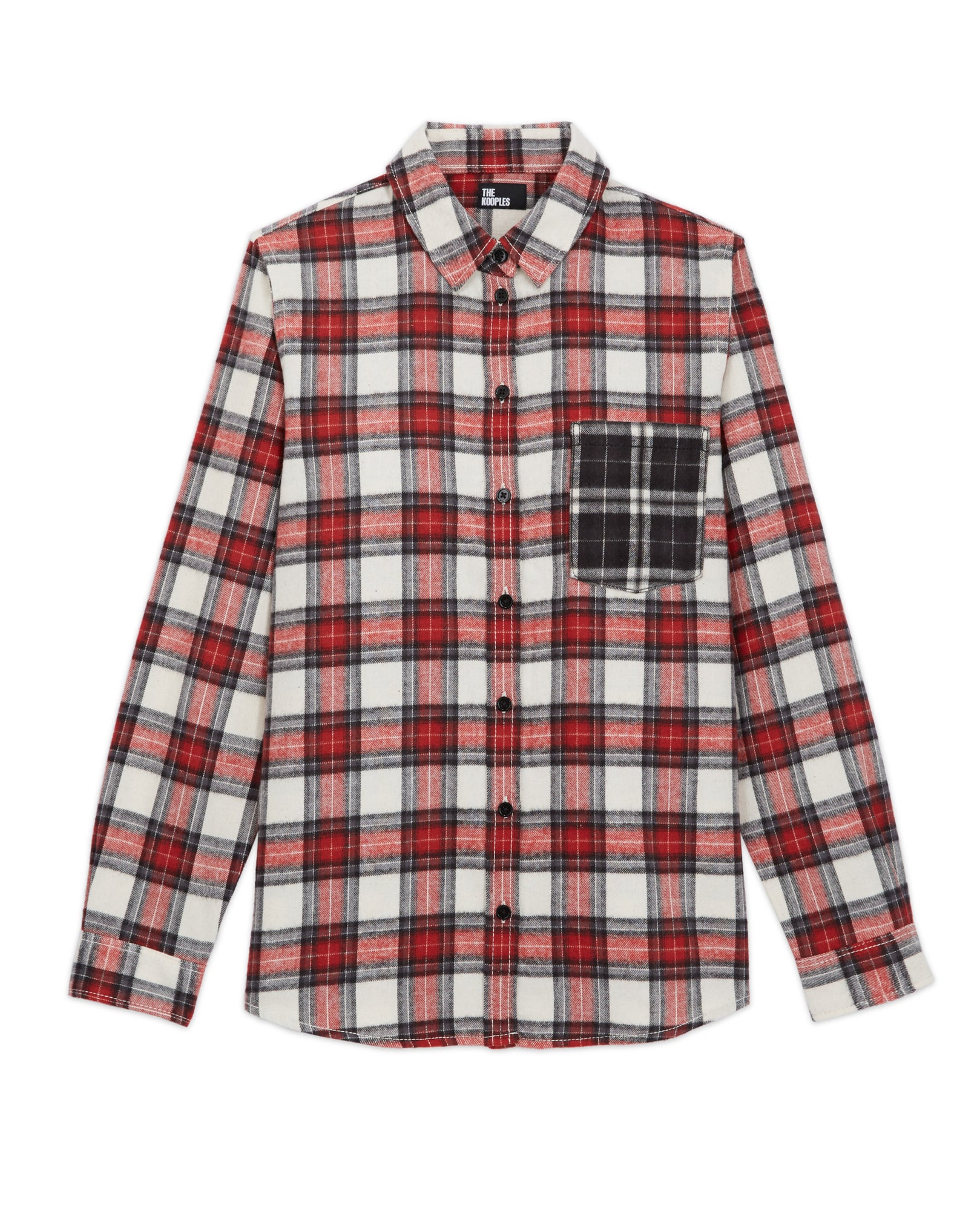 Overshirt With Check Motif | Women | Black