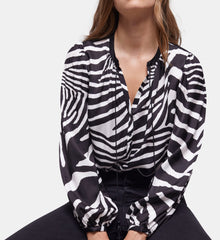 Printed Blouse | Women | Black x White