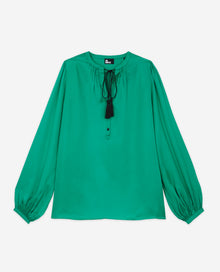 Shirt With Puffed Sleeves | Women | Green