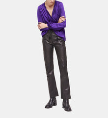 Shirt With Puffed Sleeves | Women | Purple