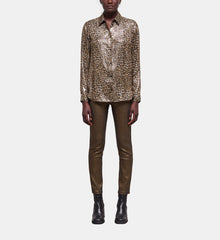 Flowing Leopard-Print Shirt | Women | Leopard