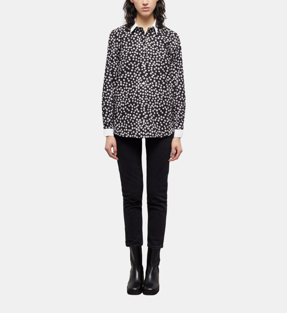 Printed Shirt | Women | Black x White