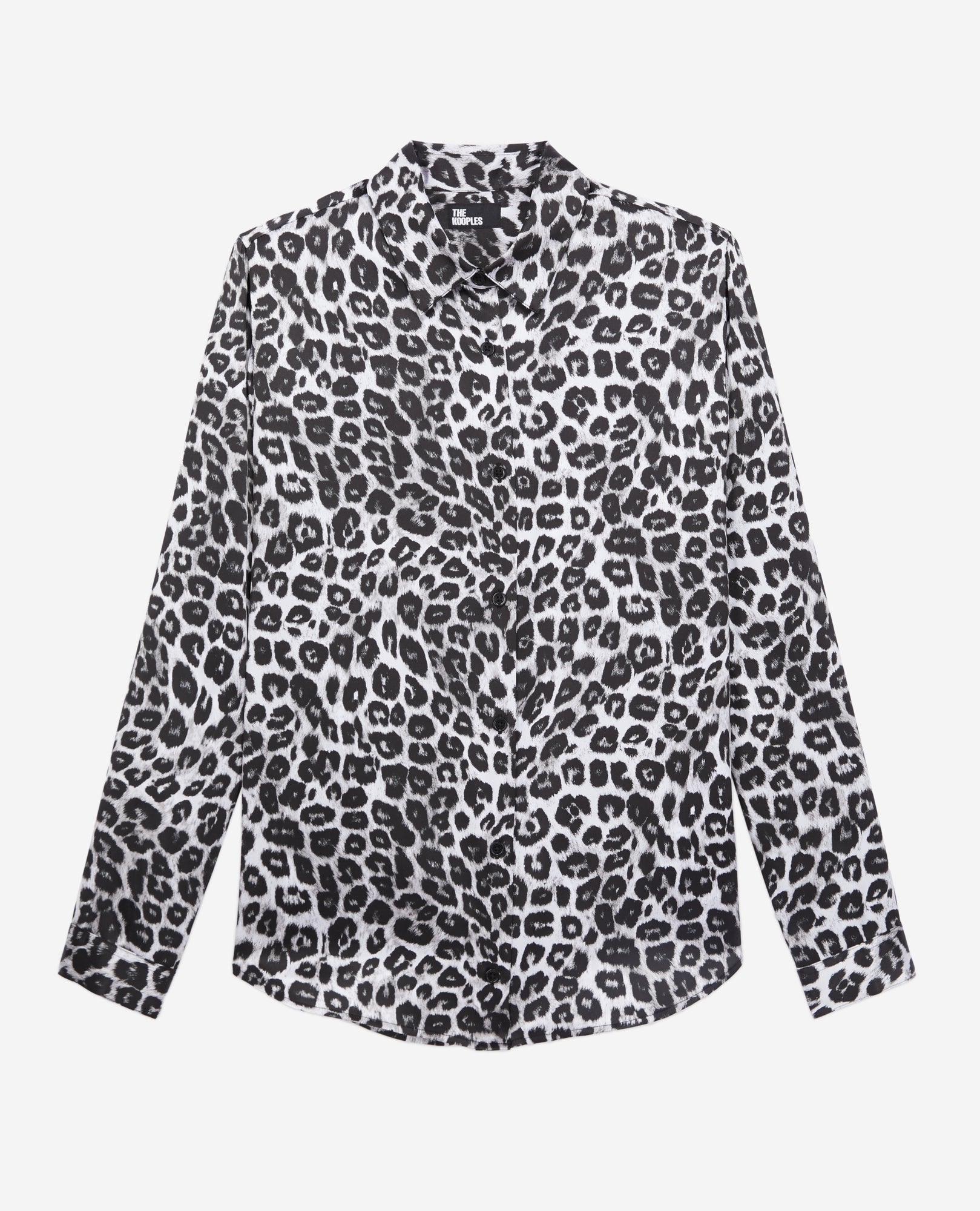 Printed Silk Shirt | Women | Black x White Leopard