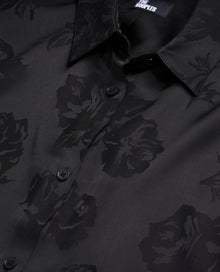 Floral Jacquard Shirt | Women | Black