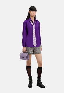 Mauve Satin Silk Shirt | Women | Purple