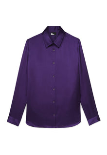 Mauve Satin Silk Shirt | Women | Purple